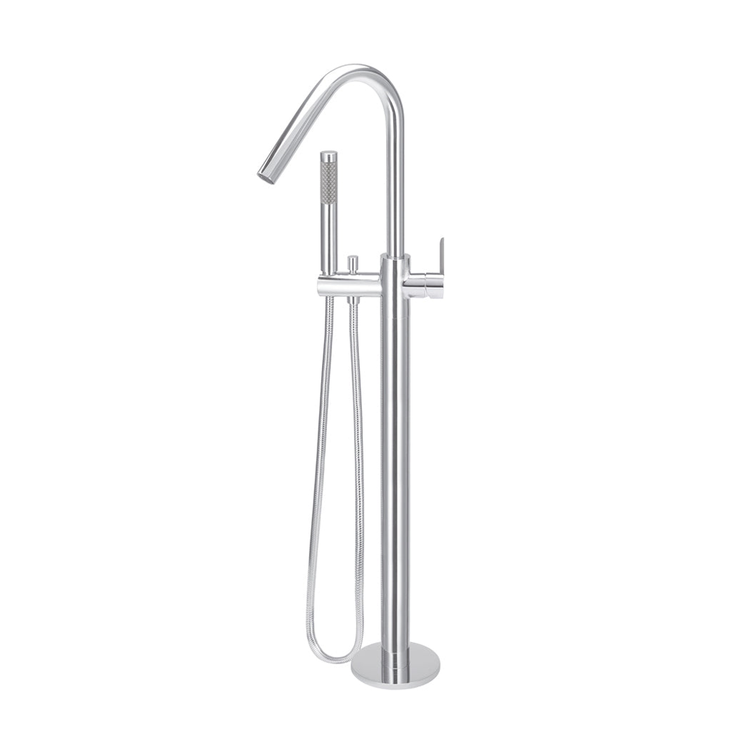 Meir Round Paddle Freestanding Bath Spout And Hand Shower Polished Chrome