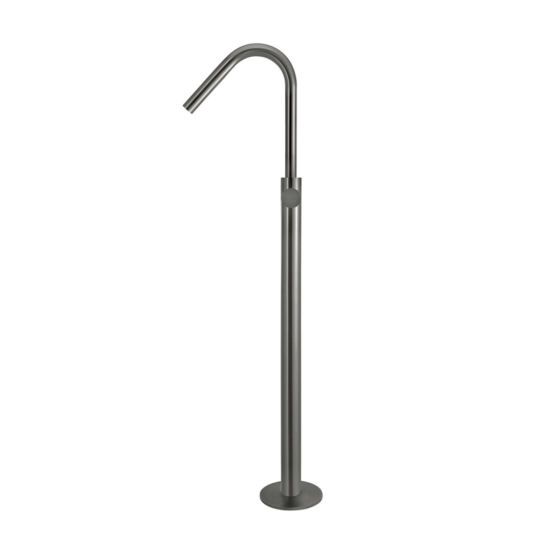Meir Round Pinless Freestanding Bath Spout And Hand Shower Shadow