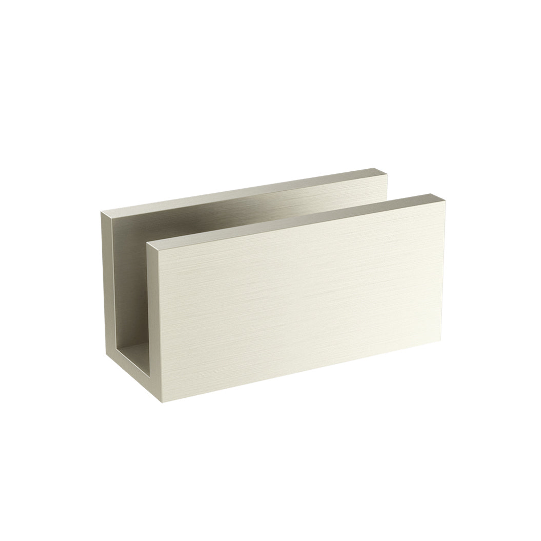 Meir Glass Fixing U Bracket Brushed Nickel