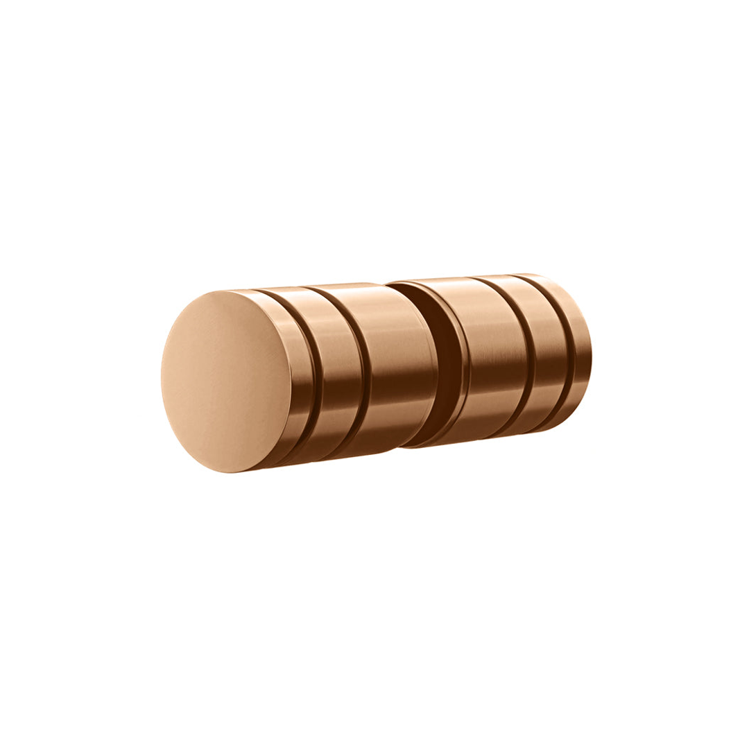 Meir Shower Door Round Handle Lustre Bronze