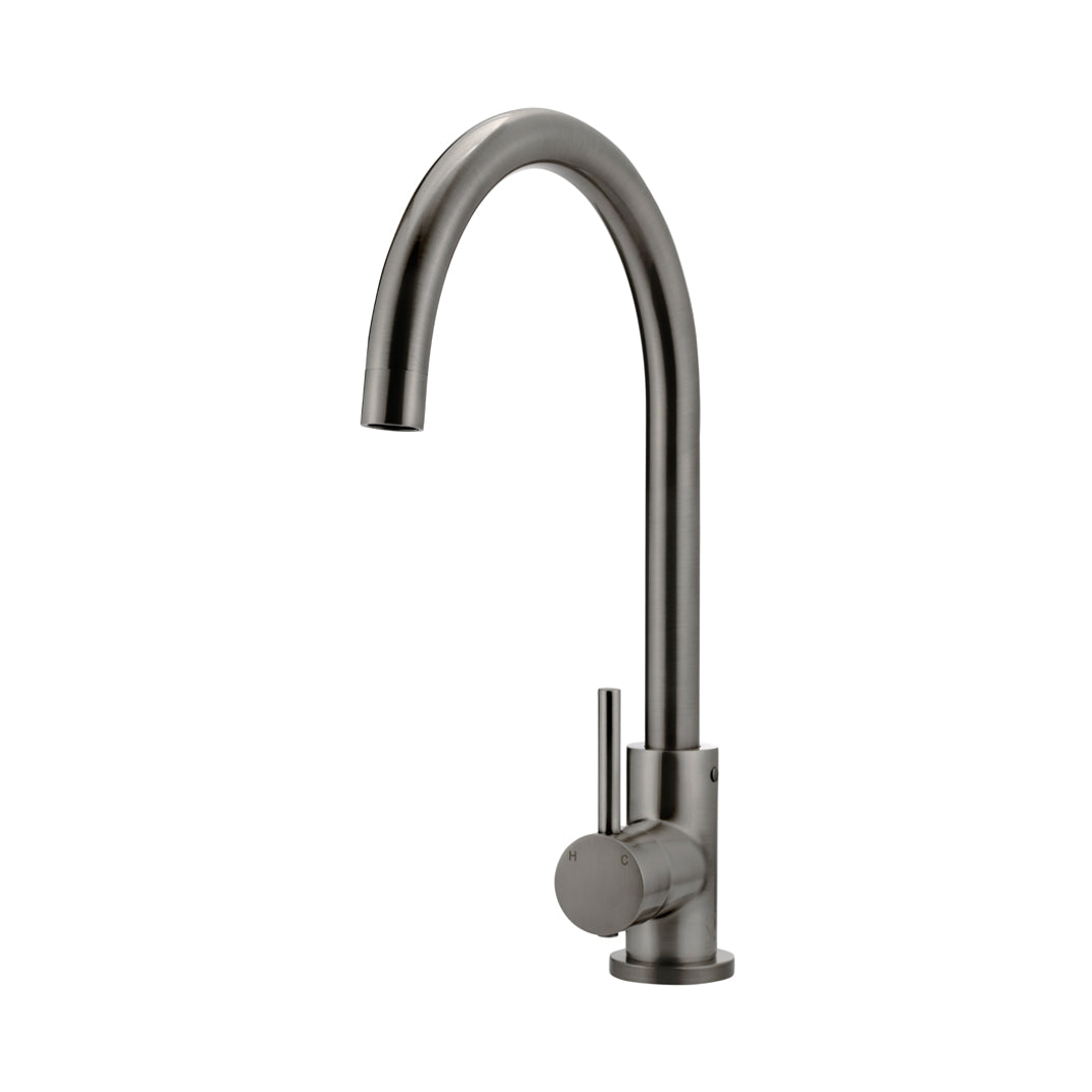 Meir Round Gooseneck Kitchen Mixer Tap Shadow