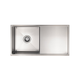 Meir Kitchen Sink Single Bowl & Drainboard 840 X 440 Brushed Nickel