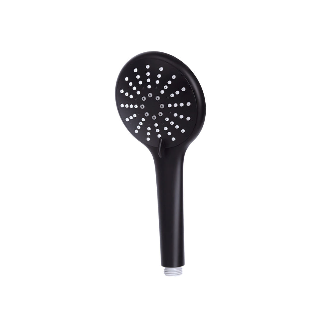 Meir Round Hand Shower Three Function Polished Matte Black