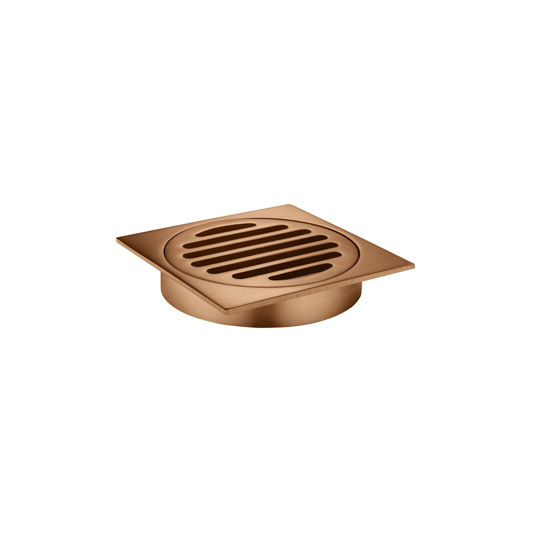 Meir Square Floor Grate Shower Drain 100Mm Outlet Lustre Bronze
