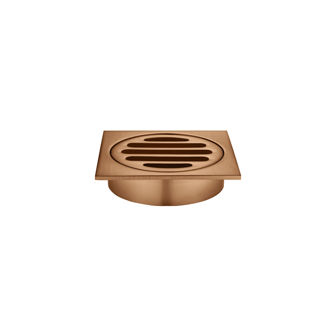Meir Square Floor Grate Shower Drain 80Mm Outlet Lustre Bronze