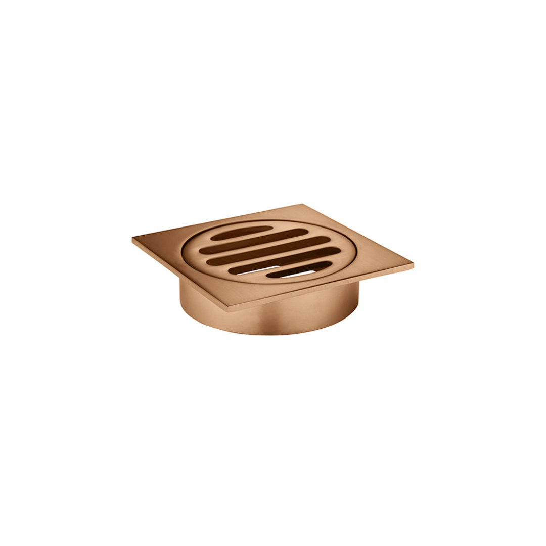 Meir Square Floor Grate Shower Drain 80Mm Outlet Lustre Bronze