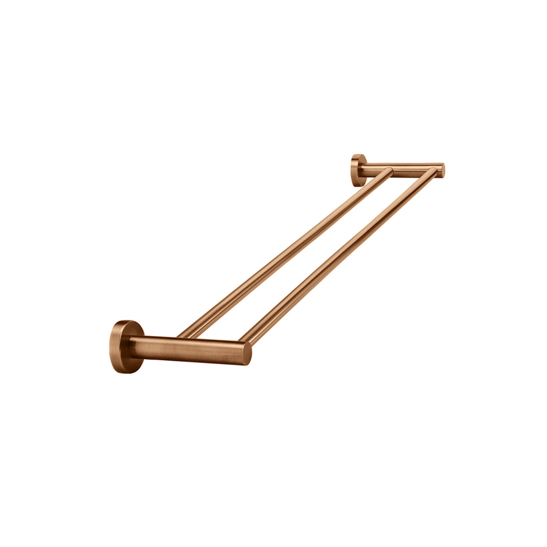 Meir Round Double Towel Rail 600Mm Lustre Bronze