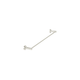 Meir Round Single Towel Rail 600Mm Brushed Nickel