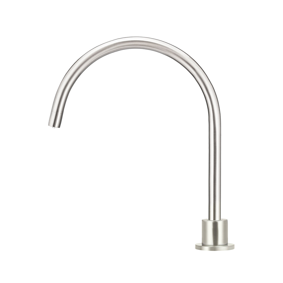 Meir Round High Rise Swivel Hob Spout Brushed Nickel