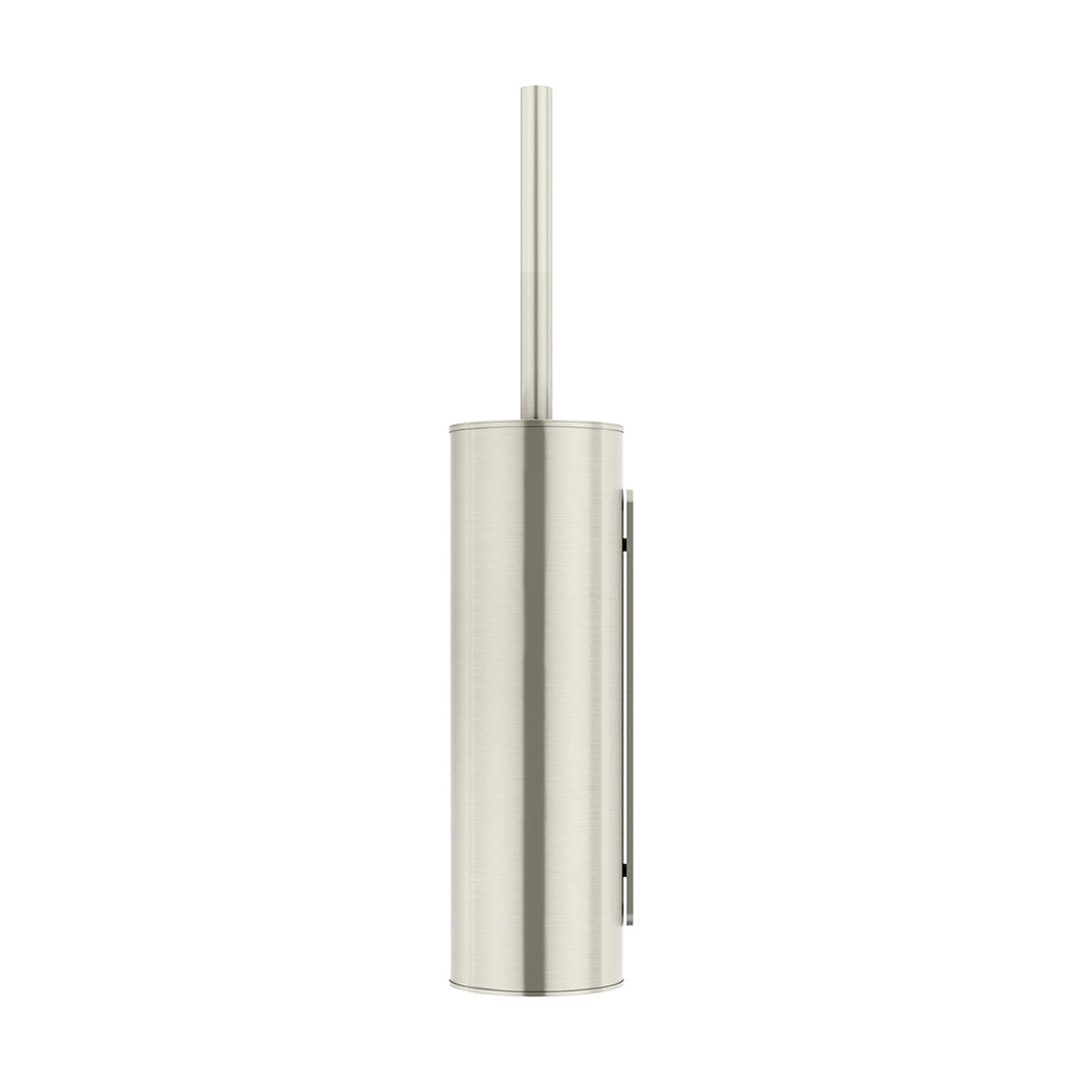 Meir Round Toilet Brush And Holder Brushed Nickel