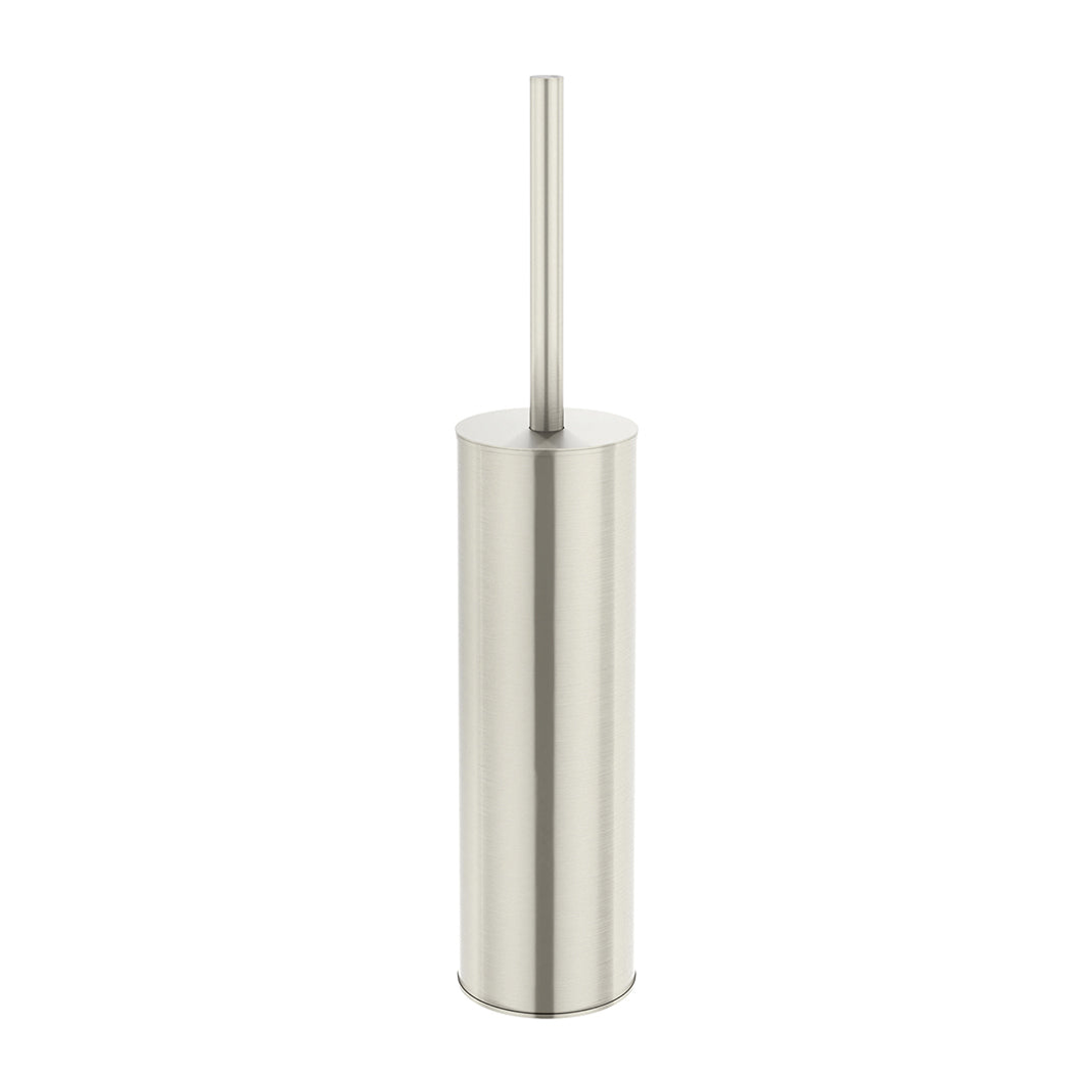 Meir Round Toilet Brush And Holder Brushed Nickel