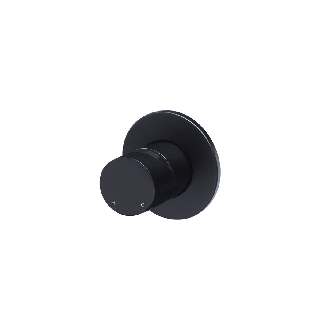 Meir Round Wall Mixer Pinless Handle Finish Kit Matte Black