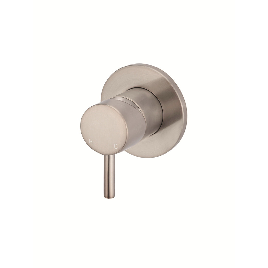 Meir Round Wall Mixer Short Pin Lever Finish Kit Champagne