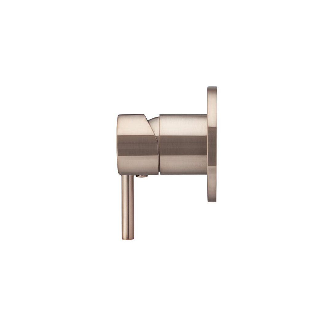 Meir Round Wall Mixer Short Pin Lever Finish Kit Champagne