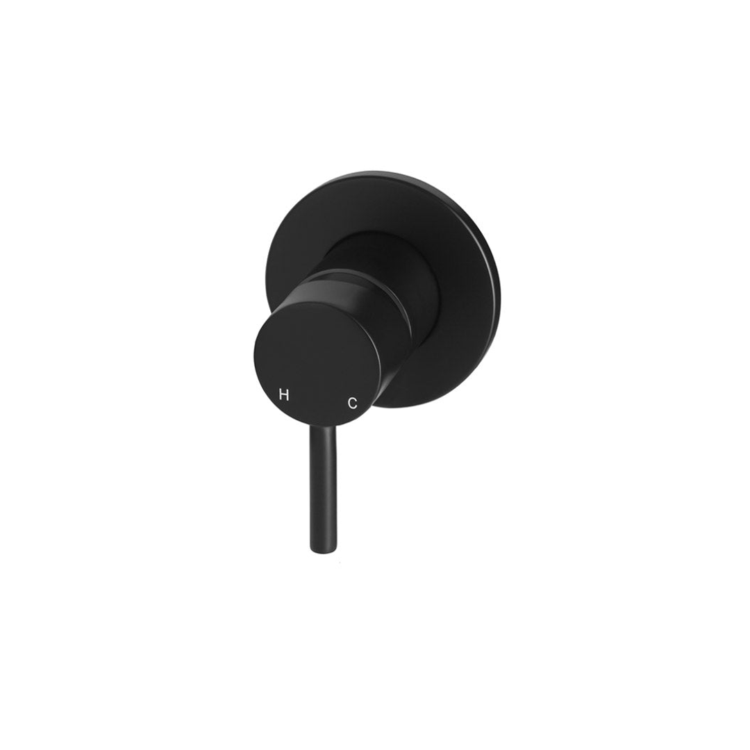 Meir Round Wall Mixer Short Pin Lever Finish Kit Matte Black