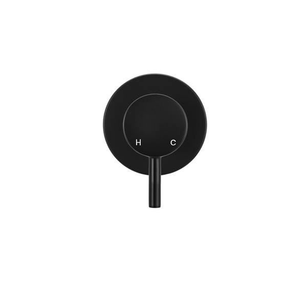 Meir Round Wall Mixer Short Pin Lever Finish Kit Matte Black