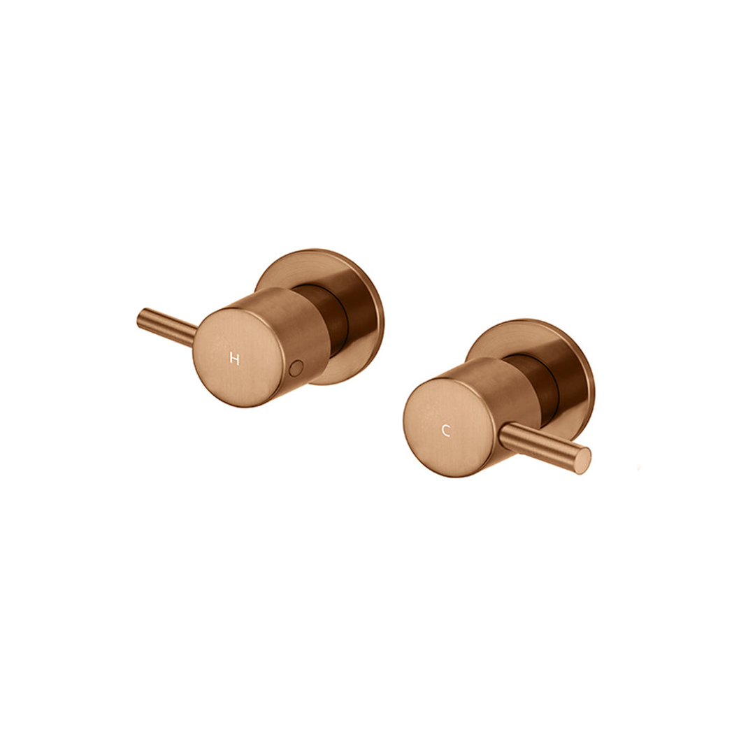 Meir Round Quarter Turn Wall Top Assemblies Lustre Bronze