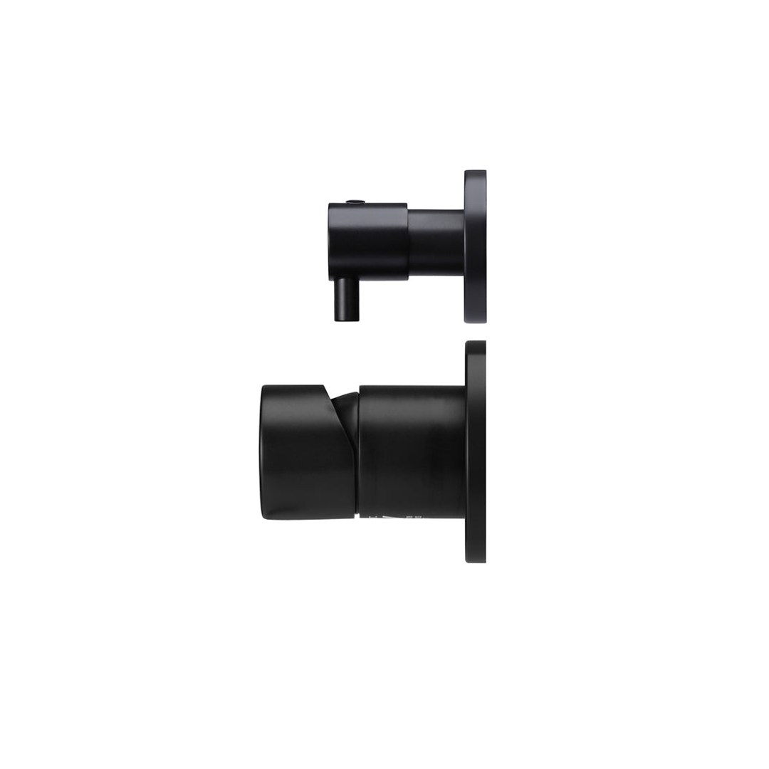 Meir Round Diverter Mixer Pinless Handle Finish Kit Matte Black