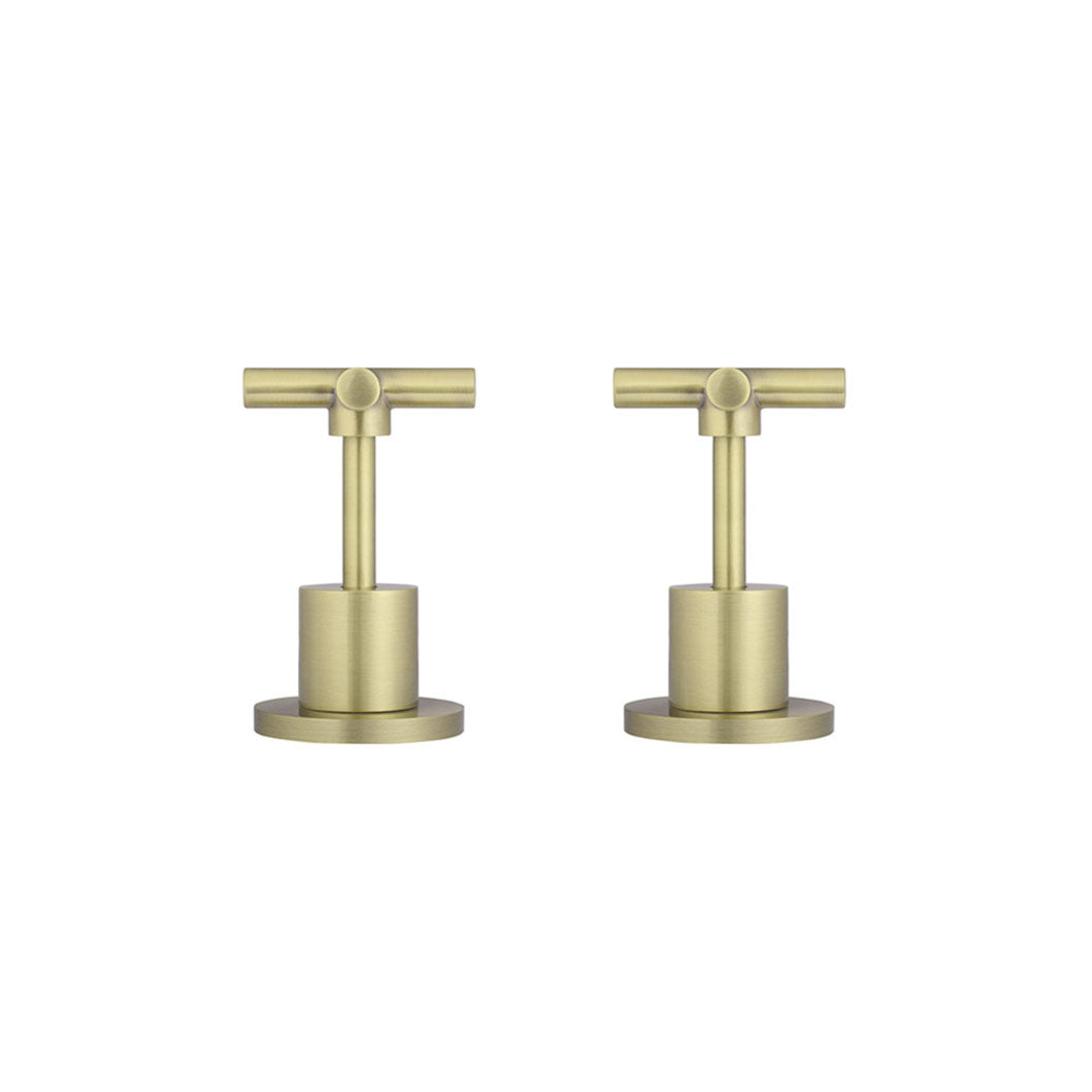 Meir Cross Handle Jumper Valve Wall Top Assemblies Tiger Bronze