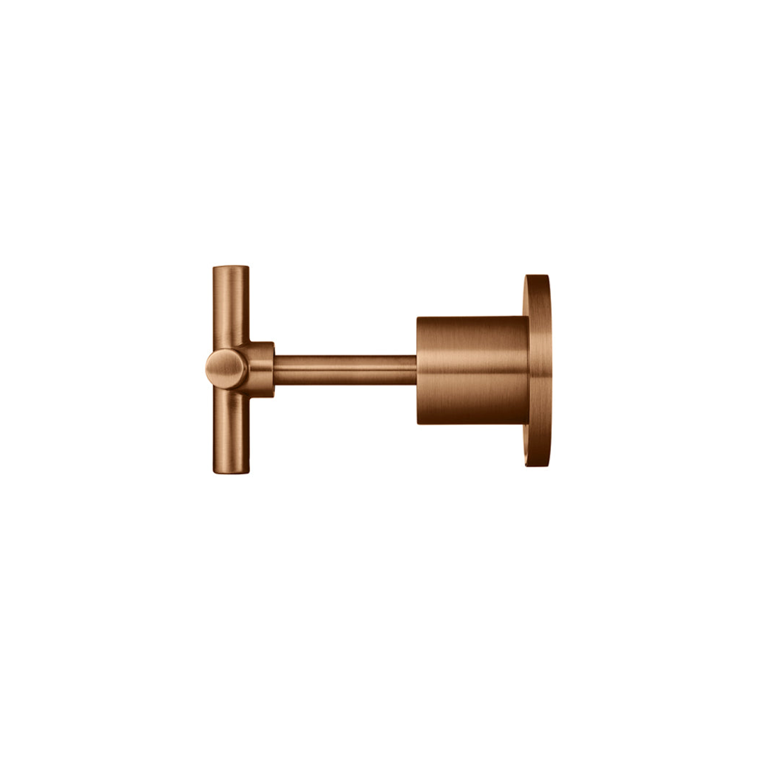 Meir Cross Handle Jumper Valve Wall Top Assemblies Lustre Bronze