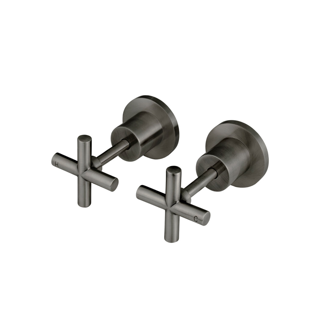 Meir Cross Handle Jumper Valve Wall Top Assemblies Shadow