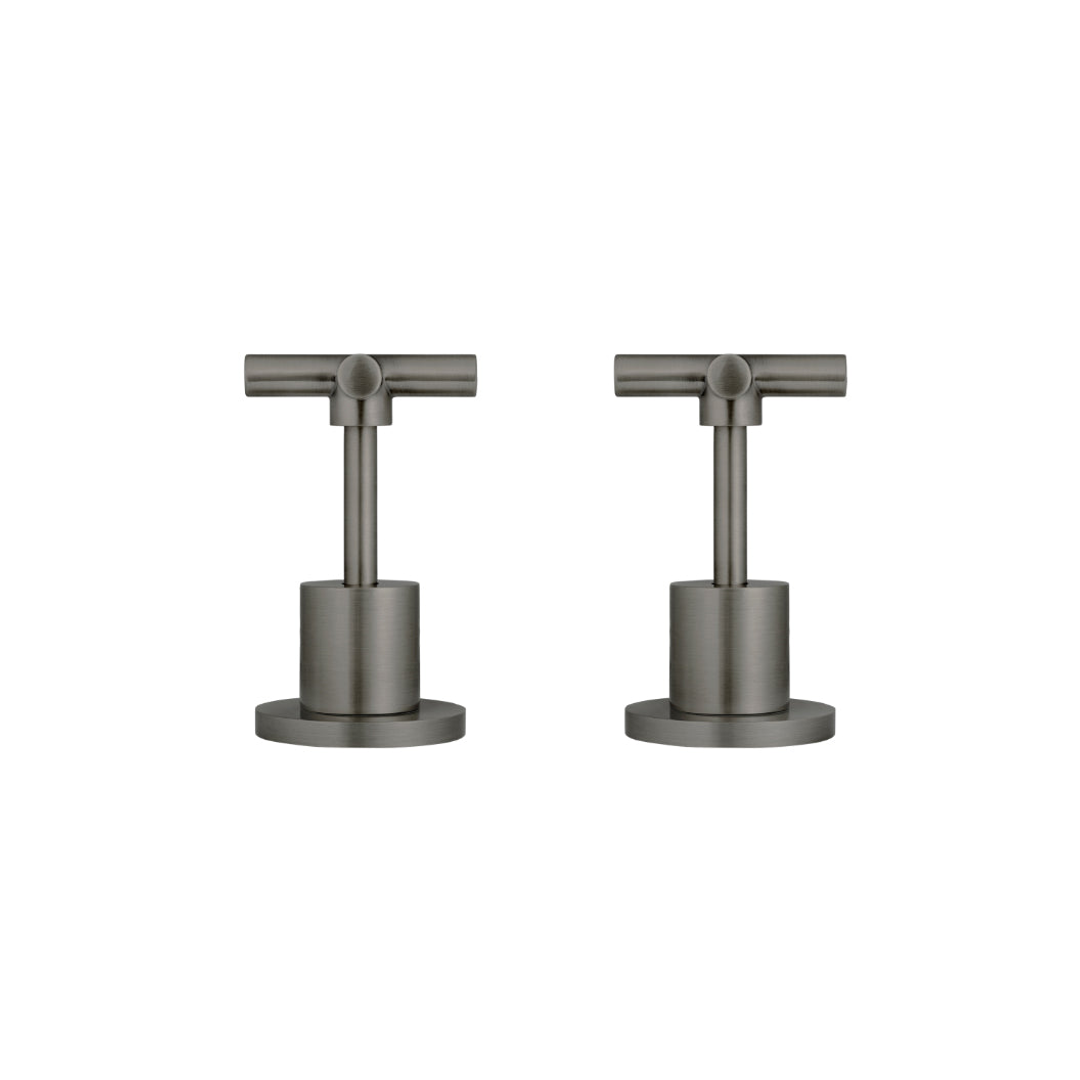 Meir Cross Handle Jumper Valve Wall Top Assemblies Shadow