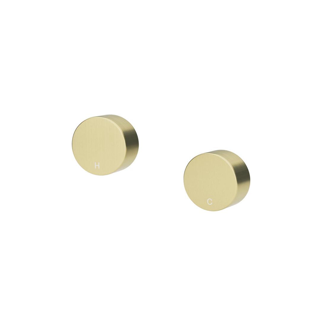 Meir Circular Wall Taps Tiger Bronze