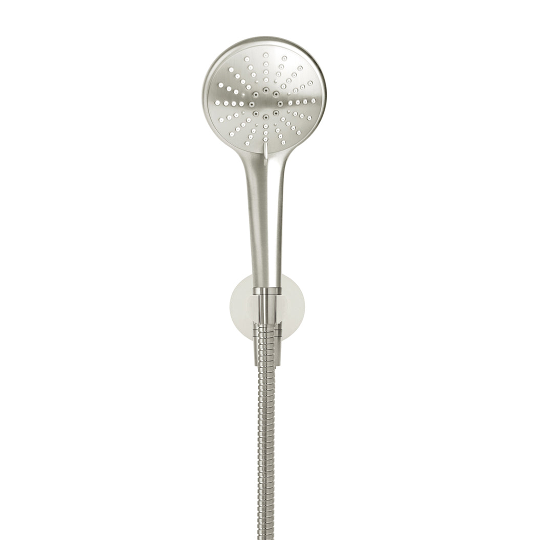 Meir Round Three Function Hand Shower On Fixed Bracket Brushed Nickel