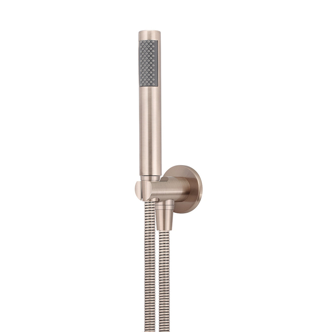 Meir Round Hand Shower On Fixed Bracket Champagne