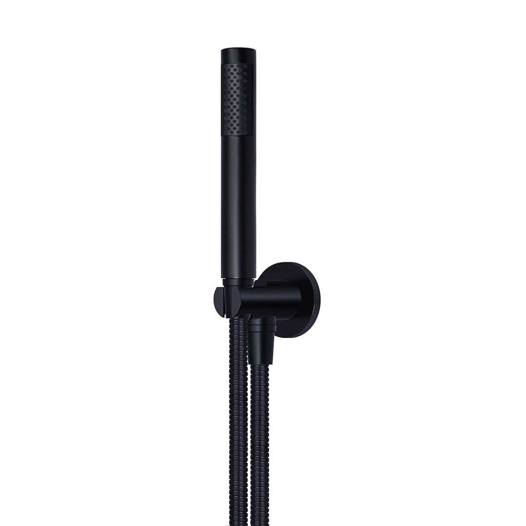 Meir Round Hand Shower On Fixed Bracket Matte Black
