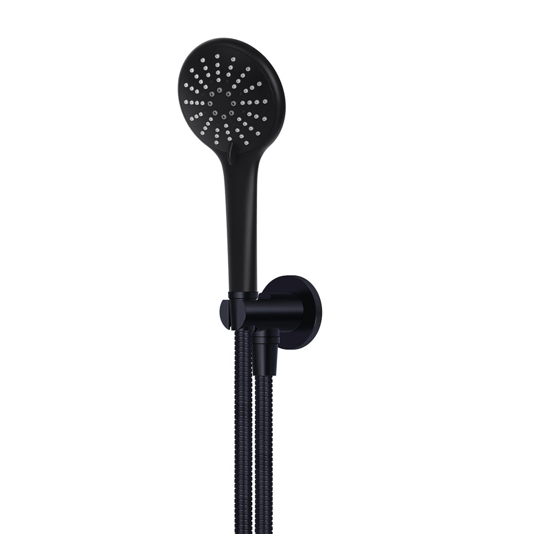 Meir Round Three Function Hand Shower On Fixed Bracket Matte Black