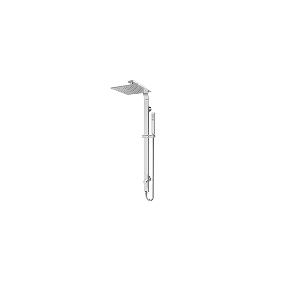 Nero Rain Square Shower Set Single Hose - Chrome