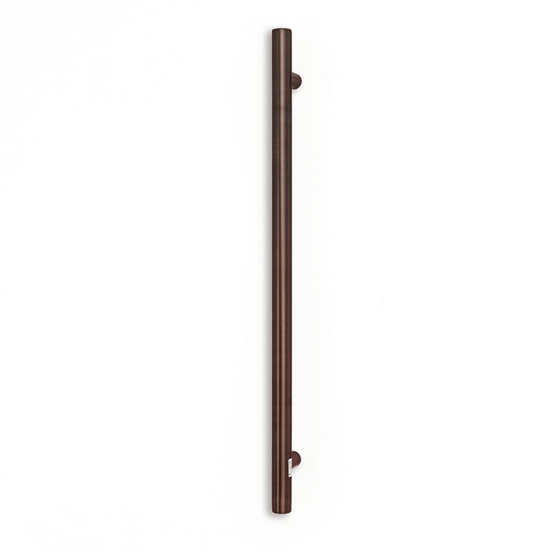 Radiant Oil Rubbed Bronze Vertical 950Mm Round Non Heated Single Bar Towel Rail