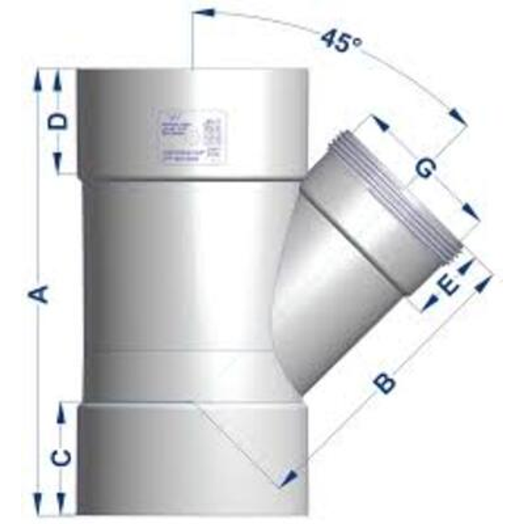 STORMWATER JUNCTION 150MM X 100 X 45DEG