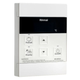 Rinnai wall-mounted air conditioner control panel, model MC-681Q-A, in white plastic with a black display screen and four control buttons.
