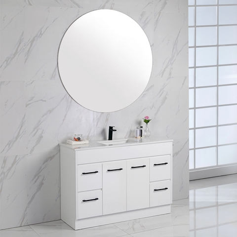 Aulic Rocky White Cabinet With Options Of Handles 1480X450X855Mm
