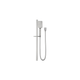 Bella Vista Shower Head On Rail Square Brushed Nickel