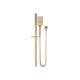 Bella Vista Shower Head On Rail Square Brushed Gold