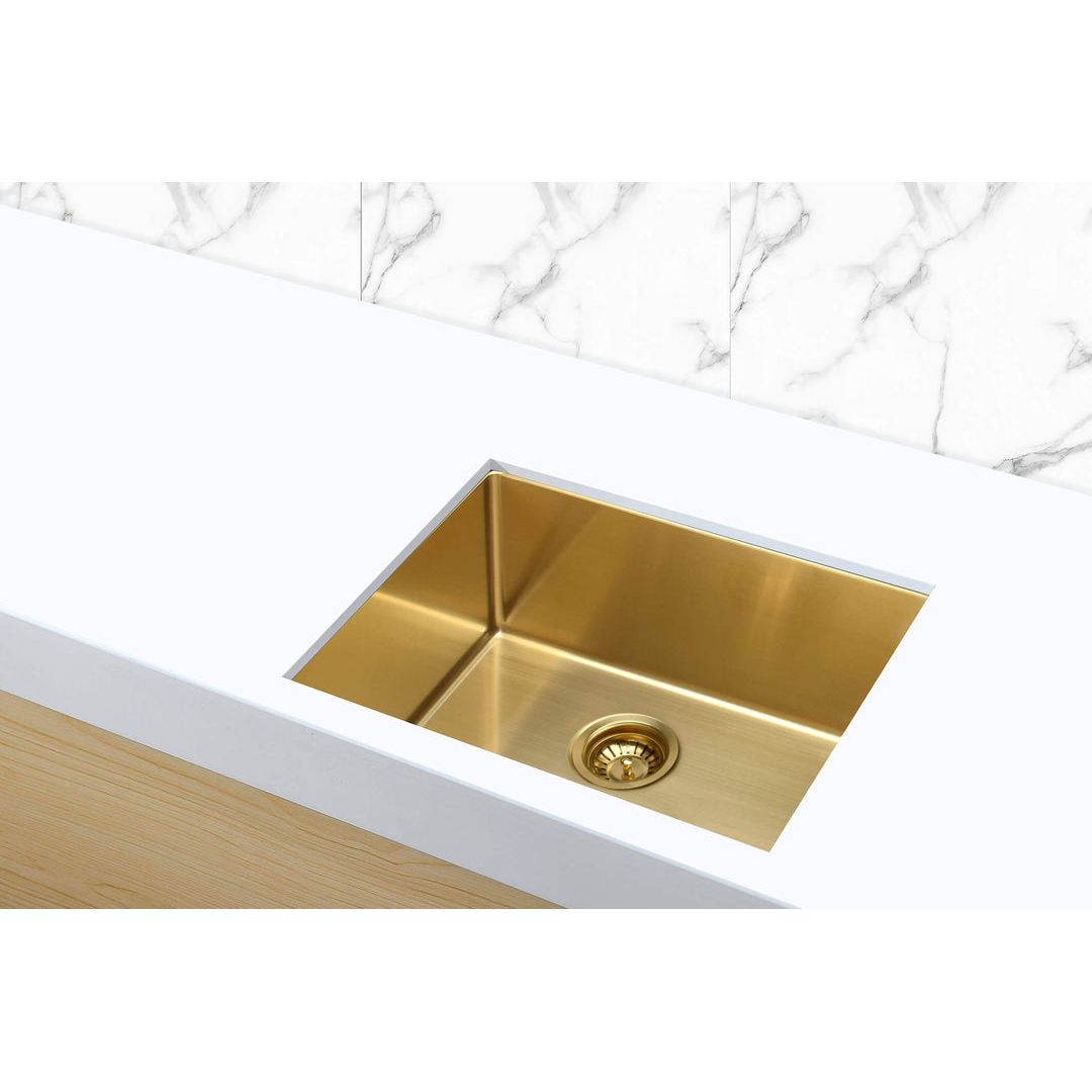 Meir Kitchen Sink Single Bowl 450 X 450 Tiger Bronze