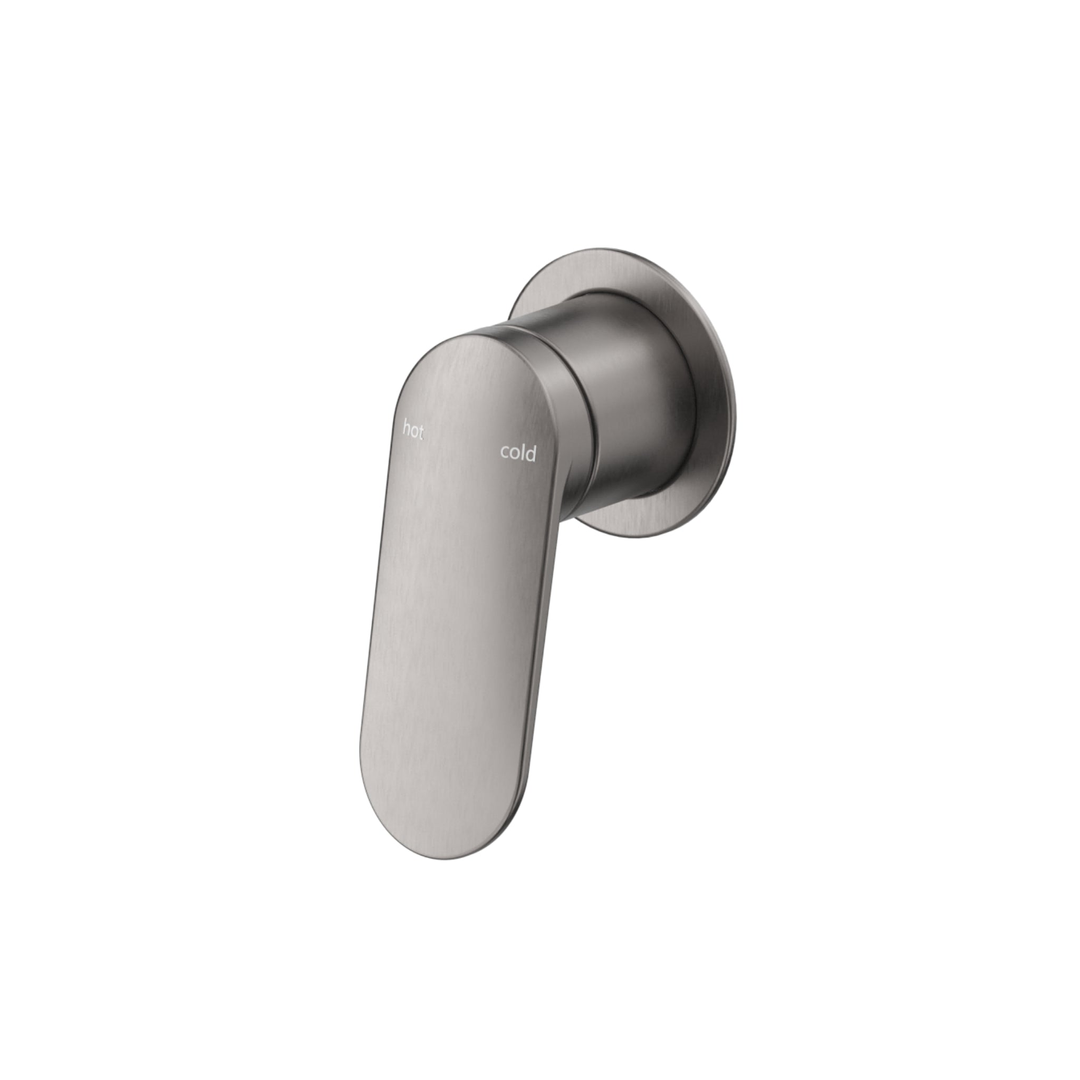 Bella Vista Lantra Shower Mixer Round Plate Trim Kit Only Gunmetal