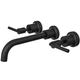 LINSOL Tre Lever Handle Bath Set - Matte Black