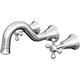 Linsol Vintage Cross Handle Bath Set - Chrome
