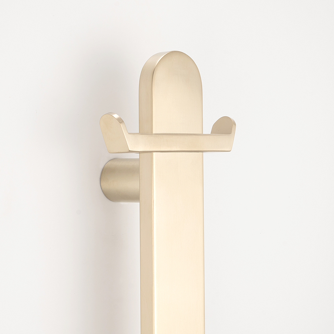 Radiant Vertical Flat Bar Hook Warm Brushed Nickel