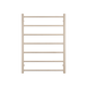 Radiant Warm Brushed Nickel 600 X 800Mm Round Heated Towel Rail Right