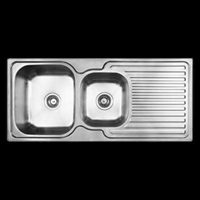 Abey Entry 1 & 3/4 Right Bowl Sink 1080mm X 480mm En175R - Burdens Plumbing