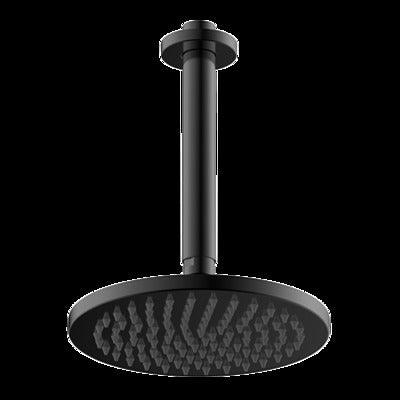 Abey Gareth Ashton 200mm Drop Vertical Overhead Shower Black 1Svro-B - Burdens Plumbing