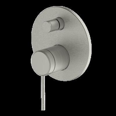 Abey Poco Divertor Mixer External Brushed Nickel 6Shd-Ext-Bn - Burdens Plumbing