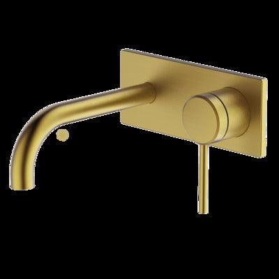 Abey Poco Wall Set 165mm Brushed Brass 6B-Ws165-Bb - Burdens Plumbing