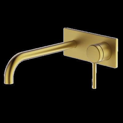 Abey Poco Wall Set 220mm Brushed Brass 6B-Ws220-Bb - Burdens Plumbing