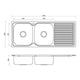Acero S/S Sink 2B-1D 1200X480 0T By Seima(Seima P#:Sks-A1200-0T) - Burdens Plumbing